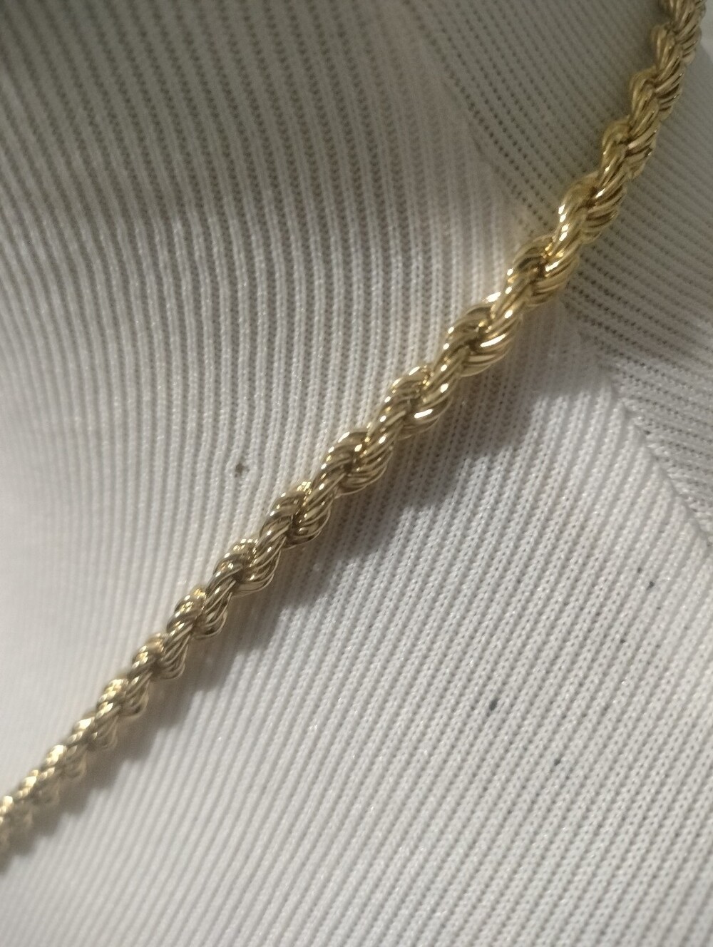 Monet Tagged Gold Rope Chain 24" Necklace - Elegant
